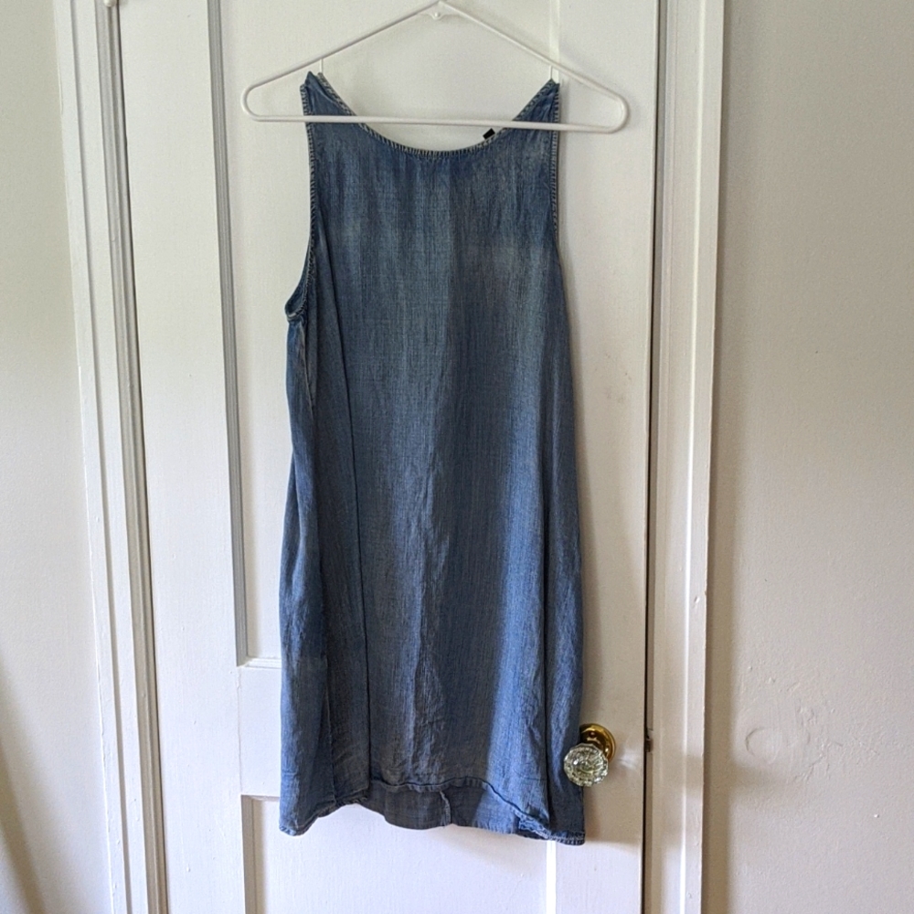 Velvet heart denim dress